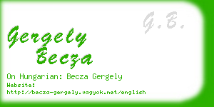 gergely becza business card